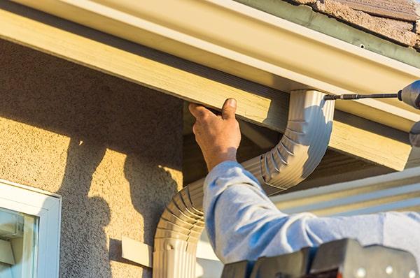 we use seamless gutters for installation to minimize leaks and improve the overall appearance of the system